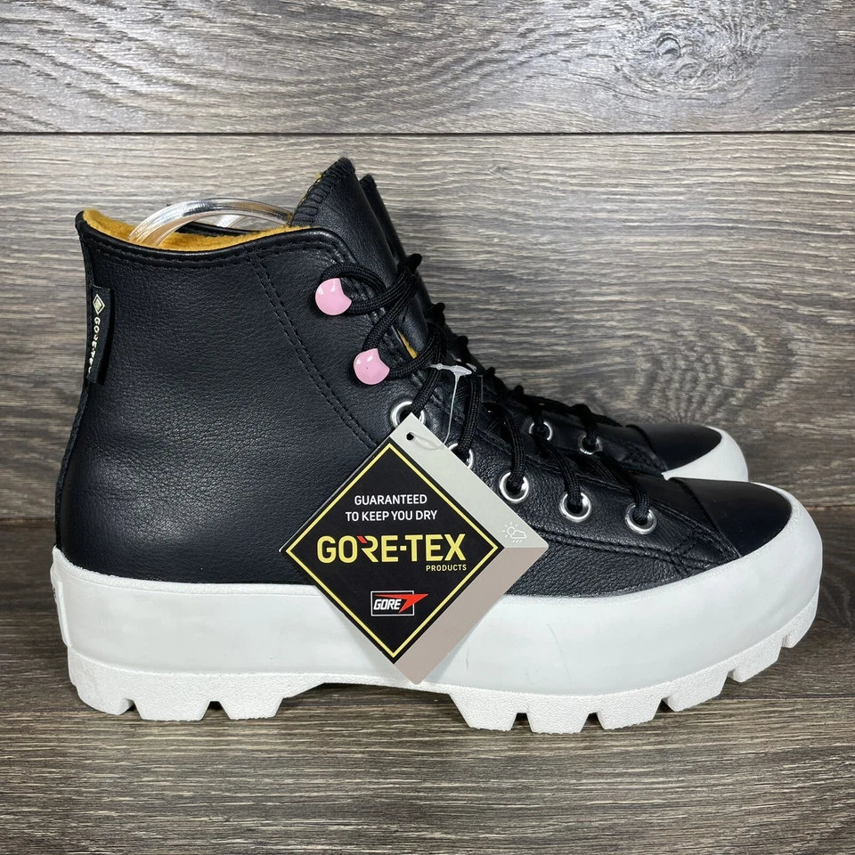 Converse Para Mujer Chuck Taylor Lugged Invierno Alto Negro Gore-Tex GTX Zapatos Botas Foto 2 de 4