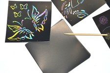 CHILDREN'S RAINBOW SCRATCH ART NOTE PAD KIDS CREATIVE ACTIVITY 50 SHEETS