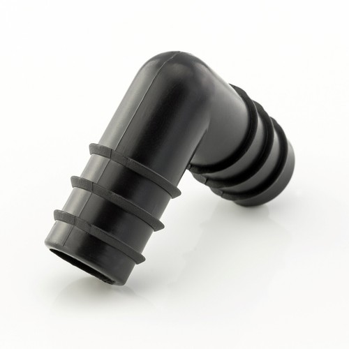10x PE-Verbinder L-Stück 90° Winkel Bewässerungssystem Tropfbewässerung 20x20 mm - Picture 5 of 7