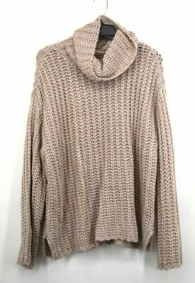 RD Style Womens Pink Cloud Long Sleeves Drapey Knitted Cowl Neck Sweater $69
