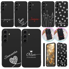 Phone Case For Samsung Galaxy S24 S25 A15 A16 A55 Personalised Name Heart Cover