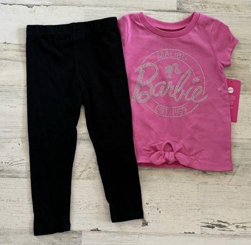 NWT Barbie Girls 2 Piece Legging Set Size 2T