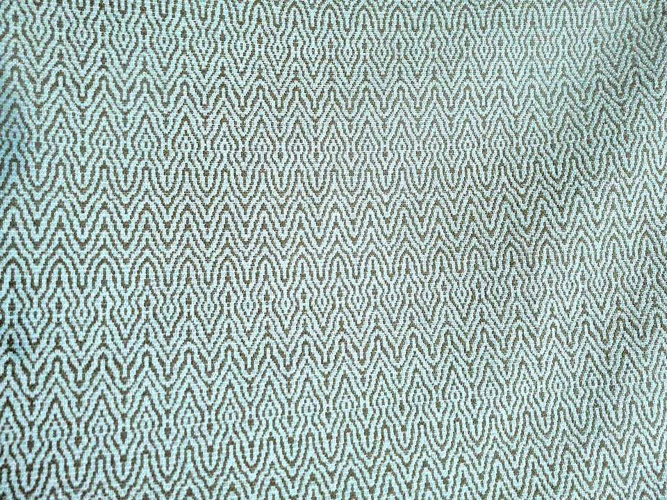 Fabricut "Soundtrack" Mini Chevron Cream/Gold Small Scale 3 Yards Crypton Woven - Image 3 of 4