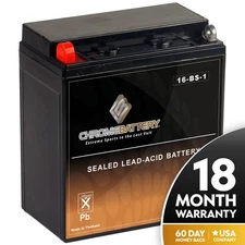 YTX16-BS-1 High Performance - Maintenance Free - Sealed AGM Motorcycle Battery
