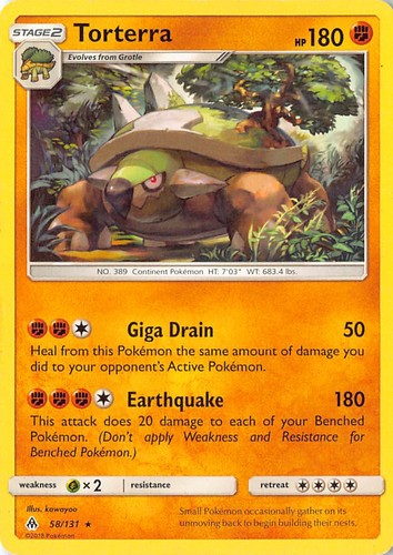 Torterra Rare SM - Forbidden Light 58/131 LP