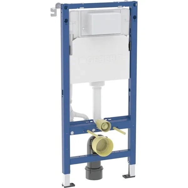 Anas Magda Rimless Pan With Geberit Duofix Alpha01 Wc Frame Brass Flush Plate 45 - Image 4 of 4