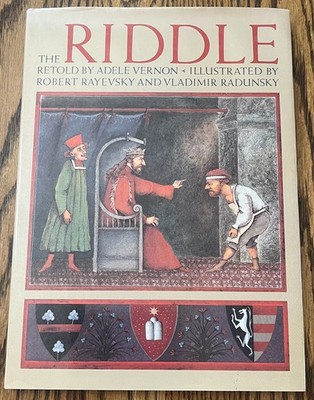 THE RIDDLE : Adele Vernon : illus Robert Rayevsky & Vladimir Radunsky : vtg hbdj