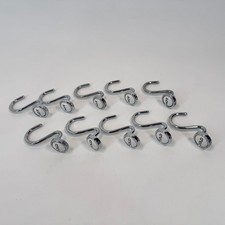 Silver Metallic Decorative Shower Curtain Hooks 12 PCS HOT/COLD Faucet