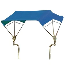 3-Bow Tractor Canopy with Frame Fender Mount 48" - Blue