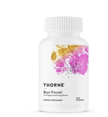 Thorne Basic Prenatal Support 90 Capsules Women Adult Vitamin Supplement