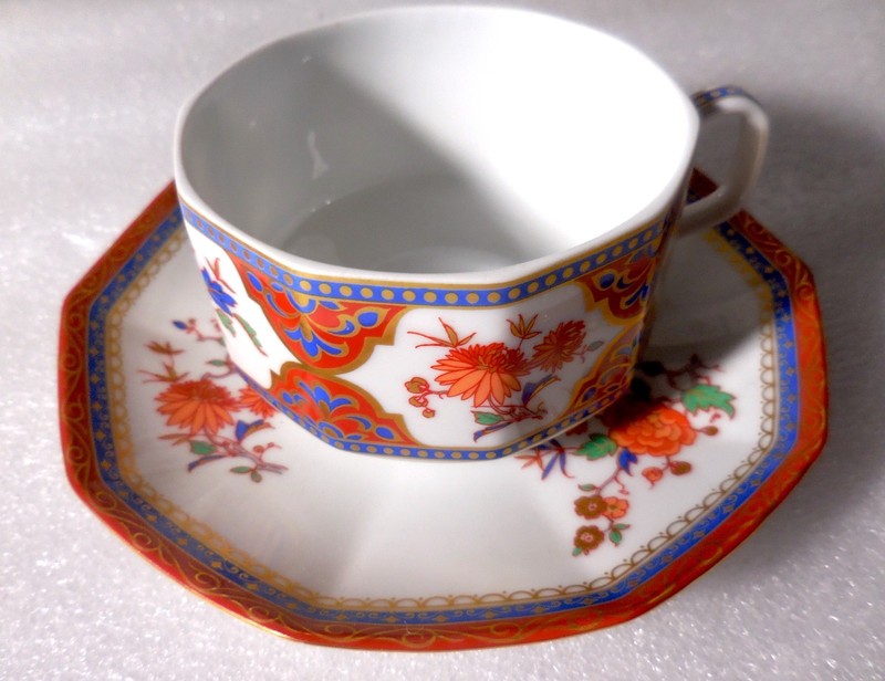 West Germany Tea Cup and Saucer Vintage Mark Crown LOGO AK Kaiser Ming 1945 1955