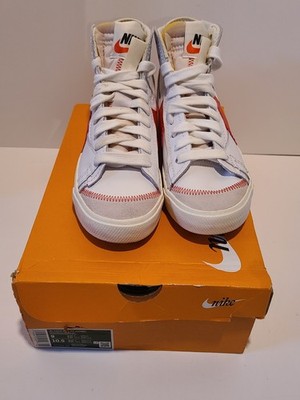 Nike Blazer Mid '77 Jumbo Shoes White Mantra Orange DH7690-100 Men Size 9