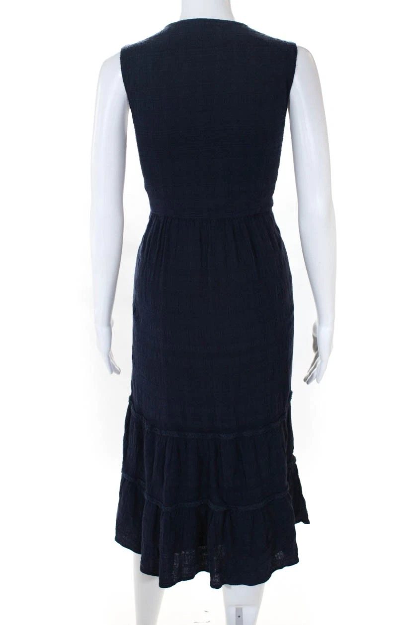 Abito midi Greylin donna Celine bordo frange blu taglia 8 12242892