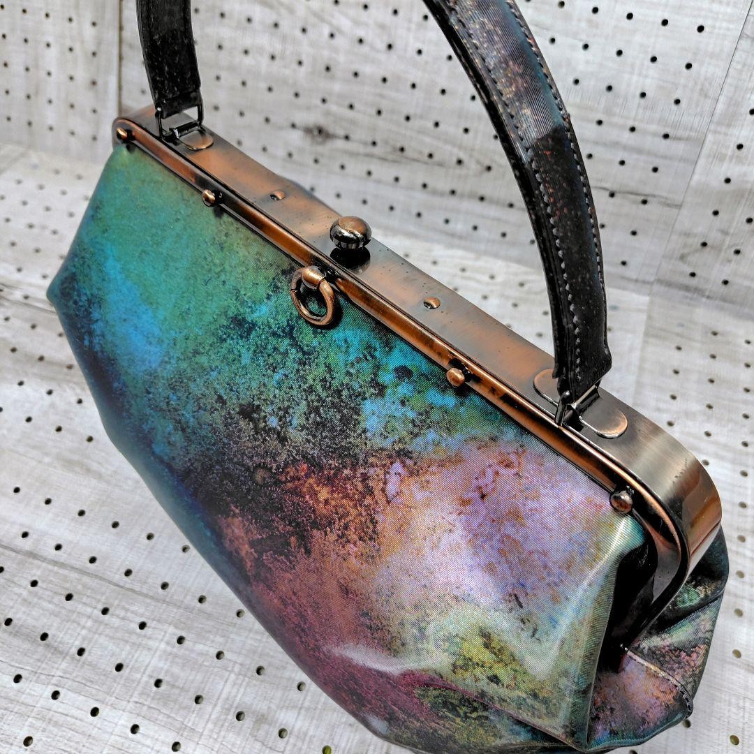 Jean Paul Gaultier Iridescent V-Cyber Kiss Lock Handbag Designer