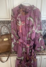 XXL-Women's Nine West Long Sleeve Belted Dress pink EUC