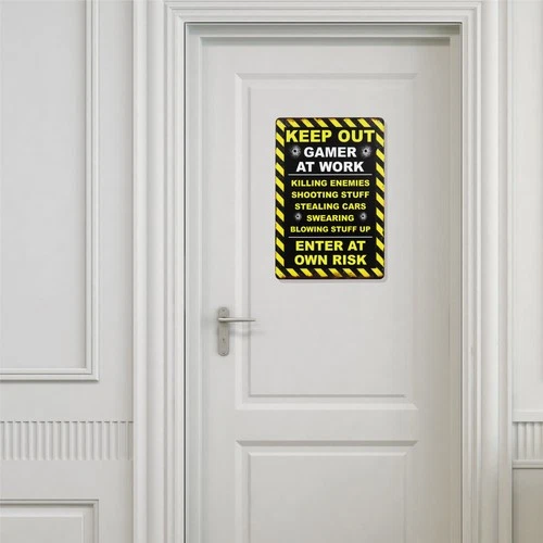 Keep Out Gamer At Work Sign - Thumbnail 2