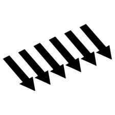 4x1.2" Arrow Sticker Directional Sign PVC Adhesive Floor Decal, Black 90pcs