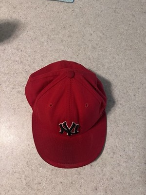 VTG New York Yankees Red Fitted Hat 7 1/2 New Era Fred Durst Limp