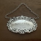 Silber Dekanter Etikett "Madeira" gepunzt Birmingham 1968 Hersteller W.A.