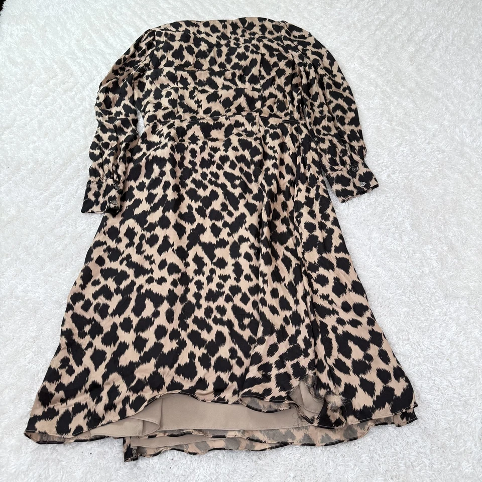 Платье женское Brooks Brothers 12 анималистический принт LS макси с подкладкой гепард офис карьера - Изображение 2 из 4