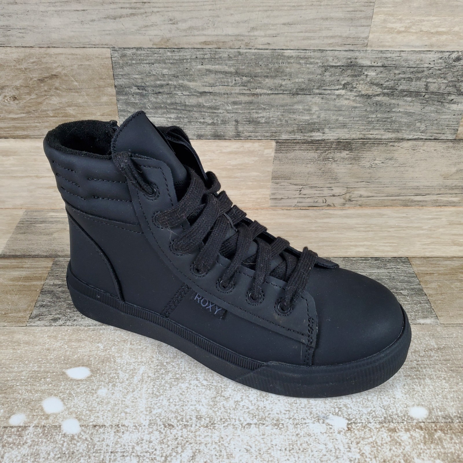Roxy Rae Womens Work Shoes Sz 8 W Black Leather Composite To