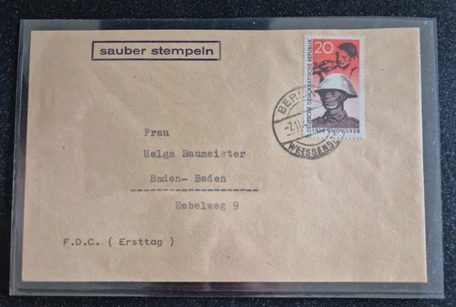 Briefmarken Deutschland- DDR, FDC, 1958