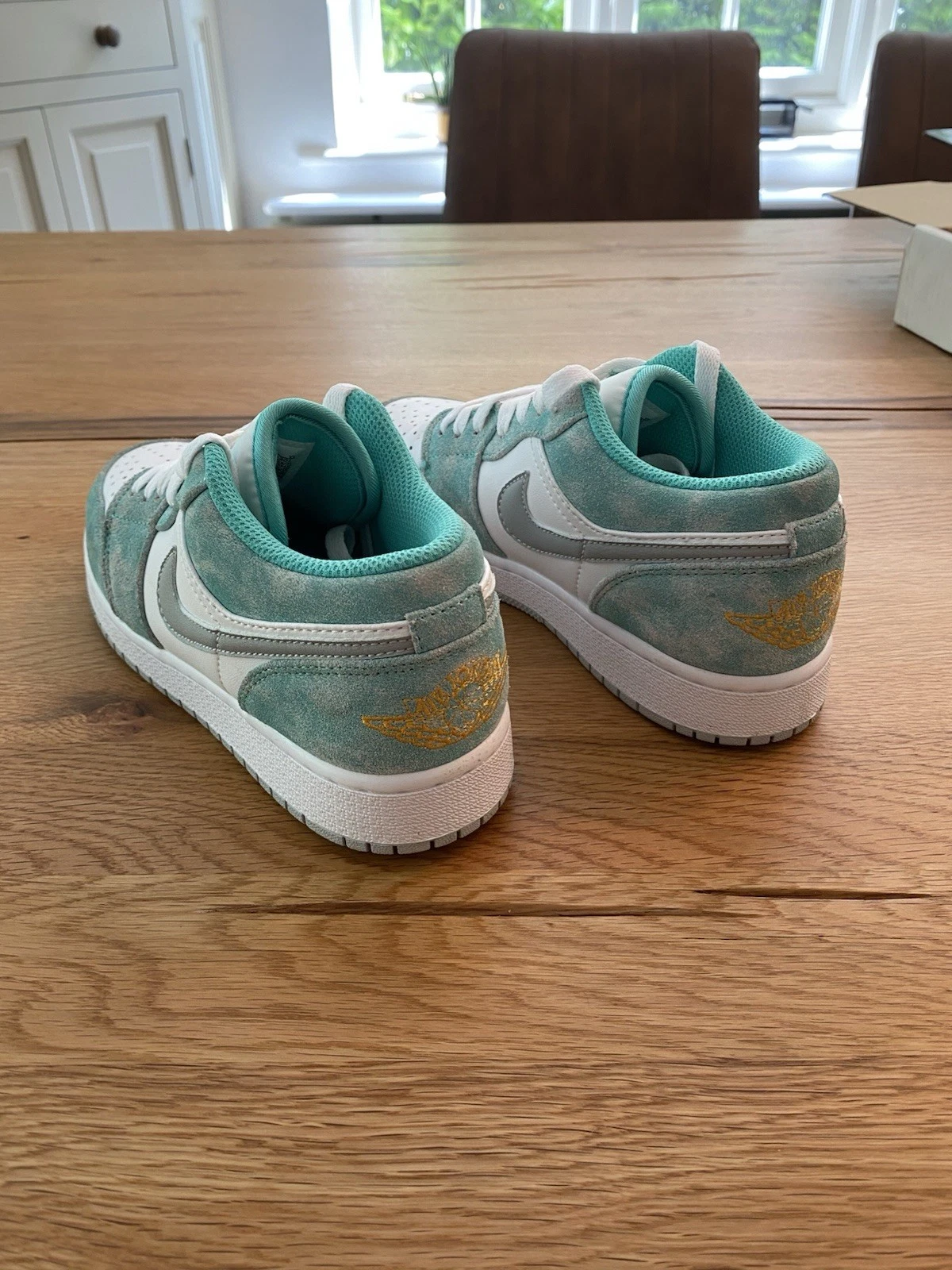 Nike Air Jordan 1 Low New Emerald Low Top Trainers Sneakers UK Size 5 6