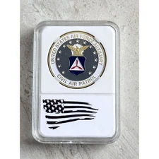 U S AIR FORCE AUXILIARY CIVIL AIR PATROL Challenge Coin With Case