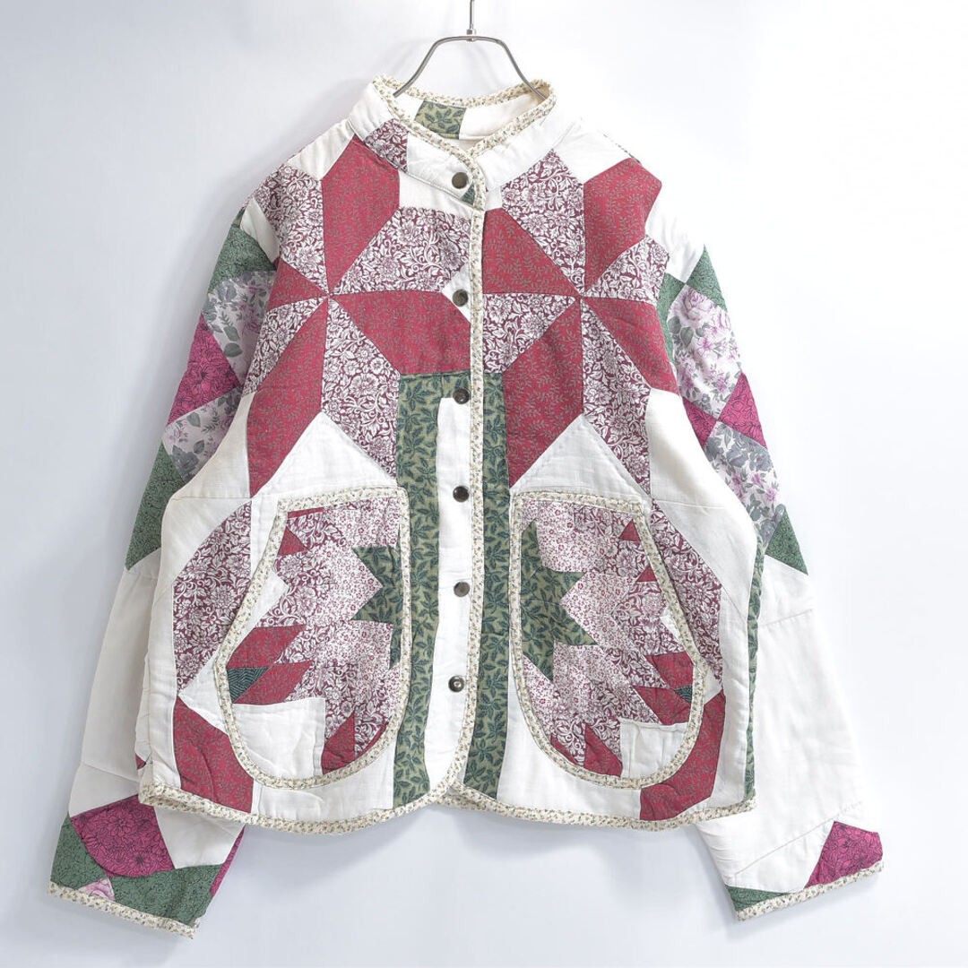 Handmade Flower Design Patchwork Quilt Short Leng… - image 2