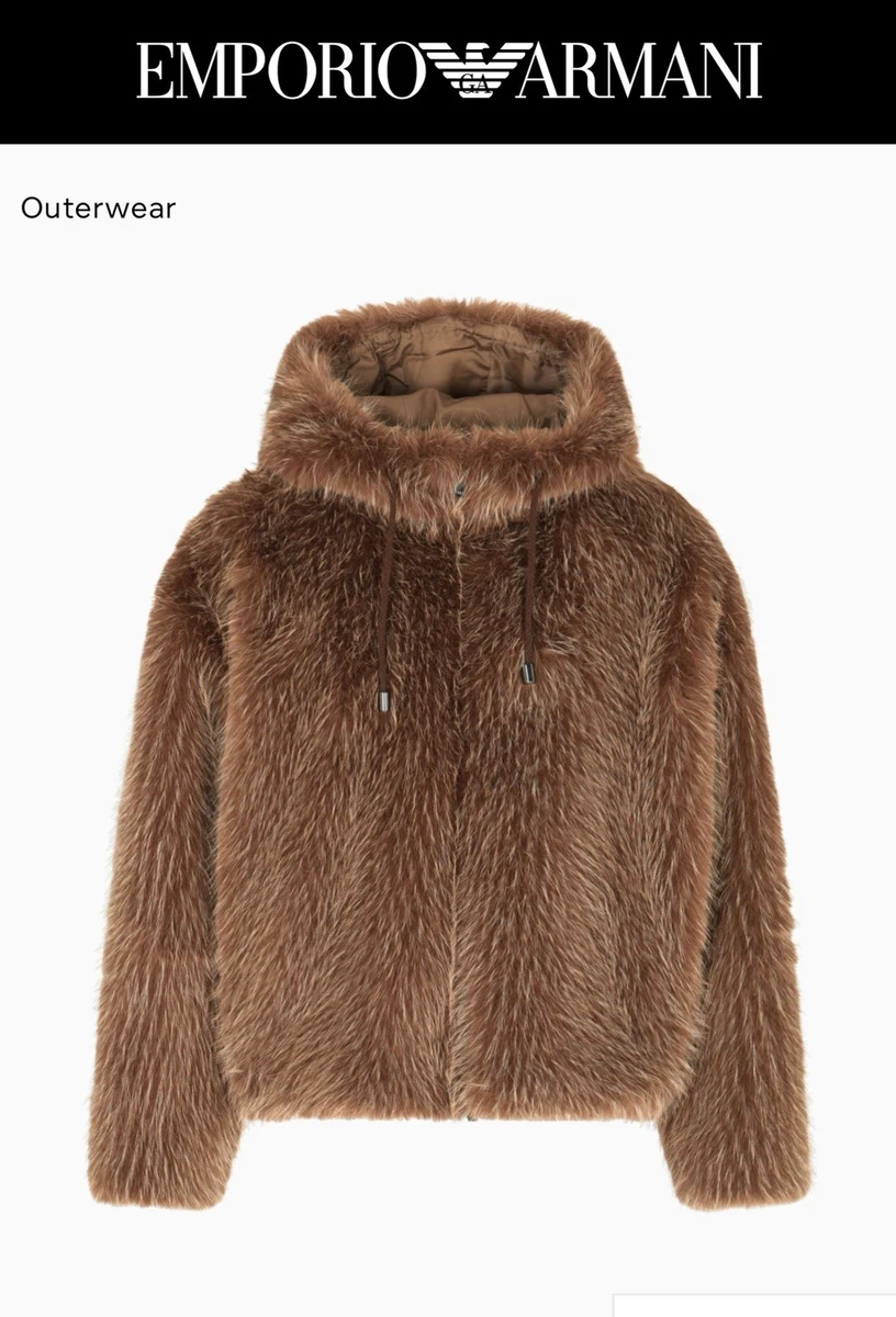 Emporio Armani Faux Fur Outer Shell Coats, Jackets & Vests for