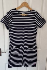 Joules Navy Striped Dress Size 8