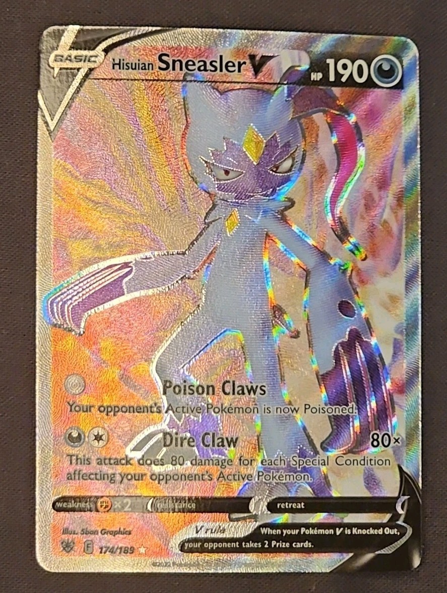 Pokemon Hisuian Sneasler V - 174/189 - Astral Radiance - Full Art SEE CONDITION