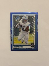 Jahmyr Gibbs 2025 Panini Donruss Optic #79 Blue Prizm #19/249 Detroit Lions