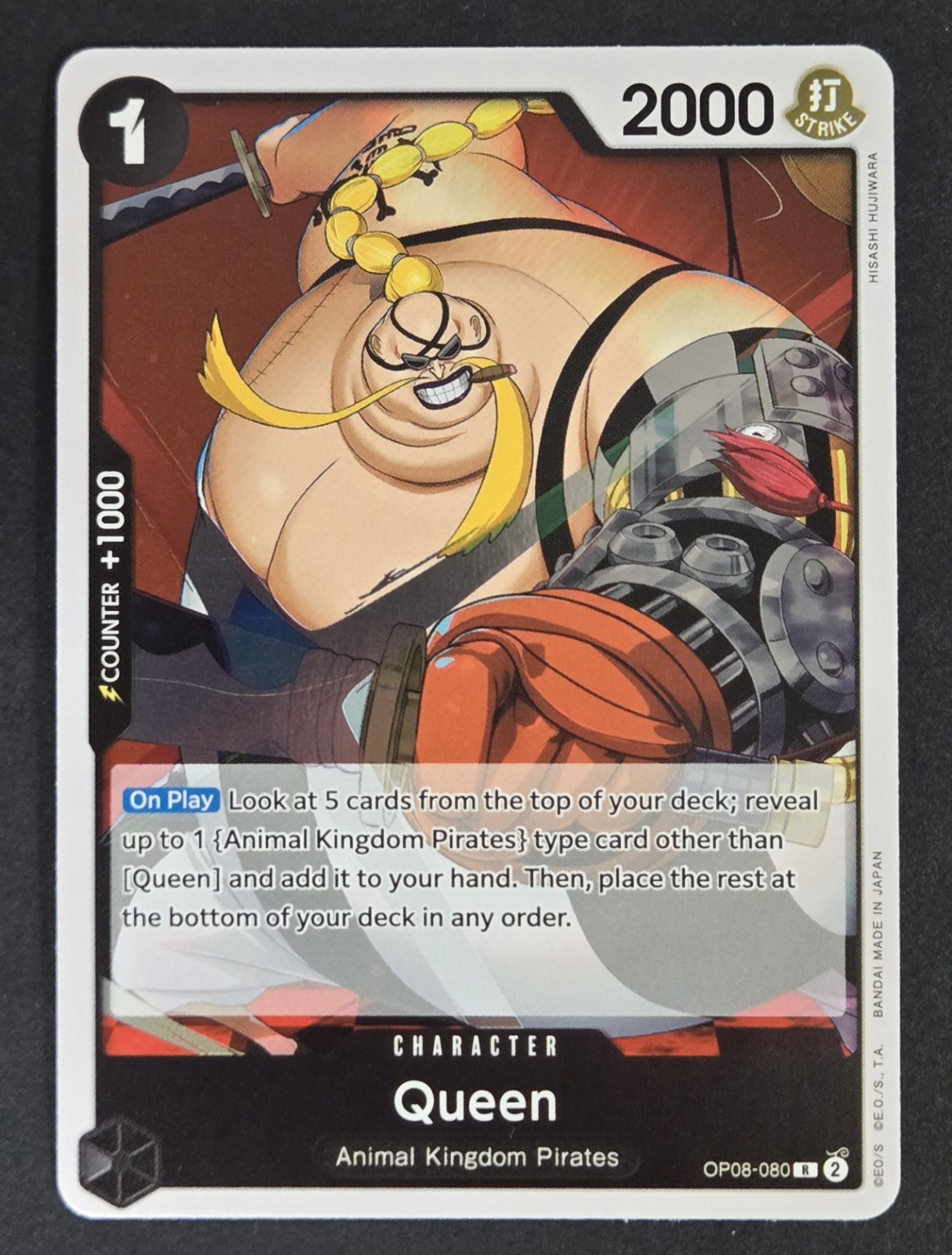 Queen -Two Legends One Piece OP08-080 Holo Foil Rare Character Animal Kingdom NM