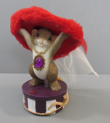 Fitz & Floyd Charming Tails ''You've Got Style'' Mouse / Red Hat Figurine  84/134