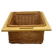 Image of Pull out Wicker Basket Drawer 500mm Kitchen Storage Solution