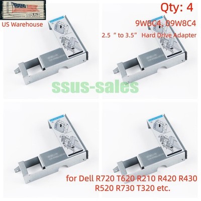 X4 9W8C4 2.5''to 3.5''SAS/SATA HDD/SSD Adapter Bracket for Dell R720 T620 R210