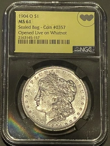 1904-O $1 Morgan  Dollar NGC MS61 "Opened Live on Whatnot"