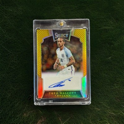 2016-17 Panini Select Soccer England Theo Walcott Auto Gold Prizm
