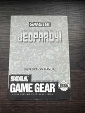 Jeopardy! Instruction Booklet Manual ONLY Sega Game Gear Gamegear VG
