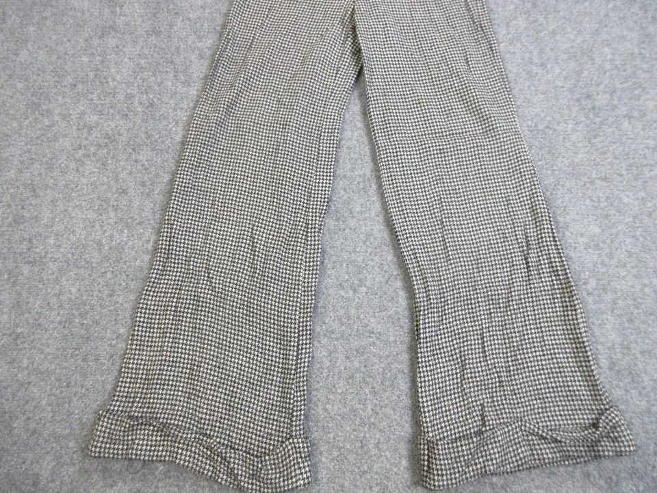 Брюки женские Ralph Lauren 4 черные белые гончие шерстяные кашемировые широкие штанины - Изображение 2 из 4