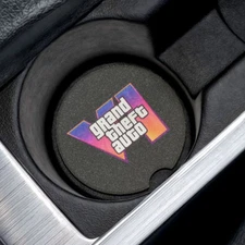 Grand Theft Auto VI Soapstone Car Coaster – GTA 6 Cup Holder Insert for Car