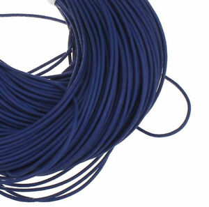 5m LEDERBAND 2mm BLAU LEDERSCHNUR LEDER SCHMUCK BASTELSCHNUR METERWARE