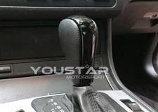 US STOCK Piano Gloss Black Leather AT Shift Gear Knob for BMW E46 E60 E38 E36 X5