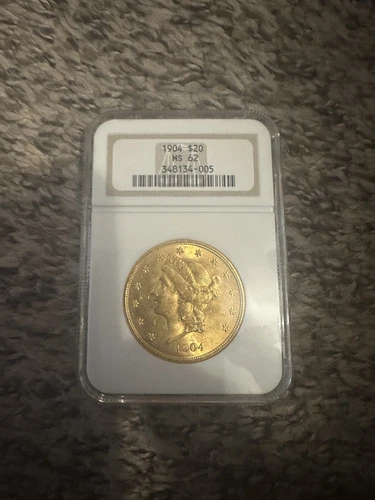 1904 S   Liberty $20 gold NGC  MS62  US gold coin NICE