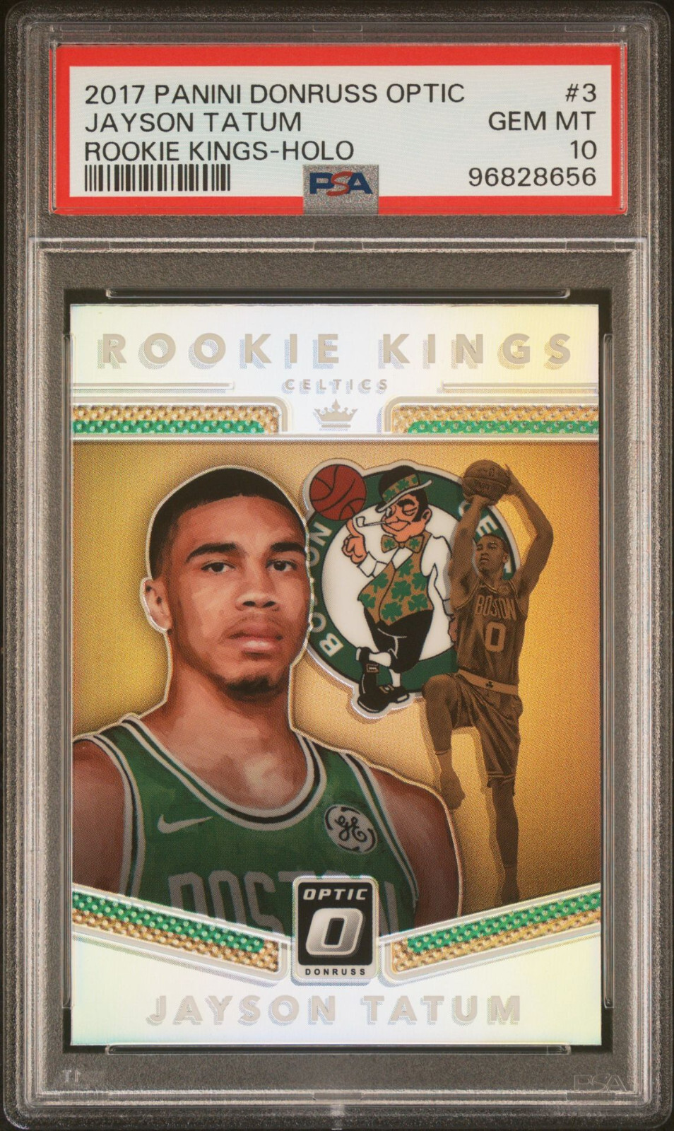 Jayson Tatum Rookie Card 2017 Donruss Optic Rookie Kings Holo PSA 10