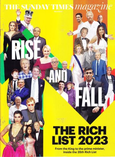 SUNDAY TIMES RICH LIST MAGAZINE 2023 - May 21st 2023 - Picture 1 of 1