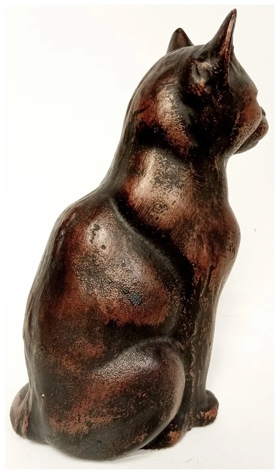 Sitting Cat Home Ornament - Cast Iron with a Hand Finished Bronze Patina - Image 3 of 4
