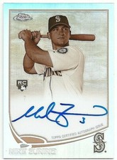 2013 Topps Chrome MIKE ZUNINO Rookie RC On-Card Auto SEPIA Refractor #34/75