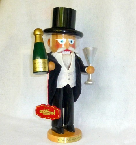 Vintage 17" Steinbach Millenium Nutcracker sgnd C Steinbach Champagne Toast 2000 - Picture 7 of 10